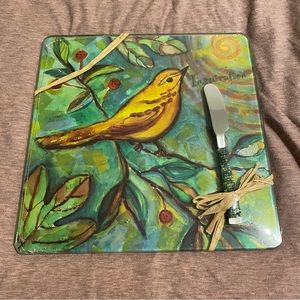 NWT Linda S. Altshuler LSARTS Bird Inspiration Serving Set / Cheese Board